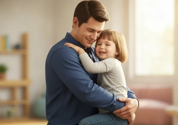 共感的な親と共に安心している子ども