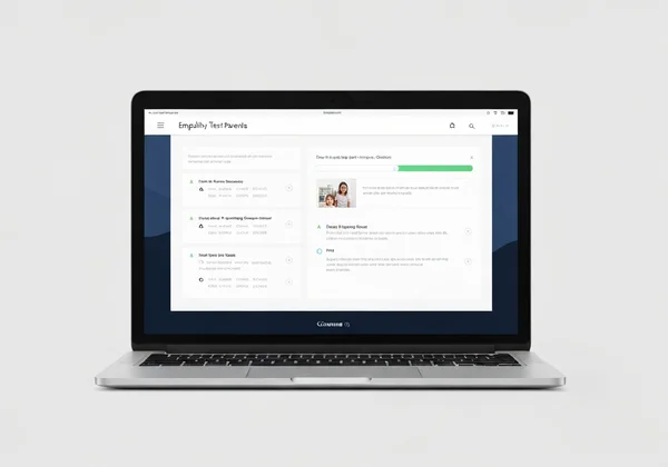 オンラインの育児共感性テストを完了するユーザー