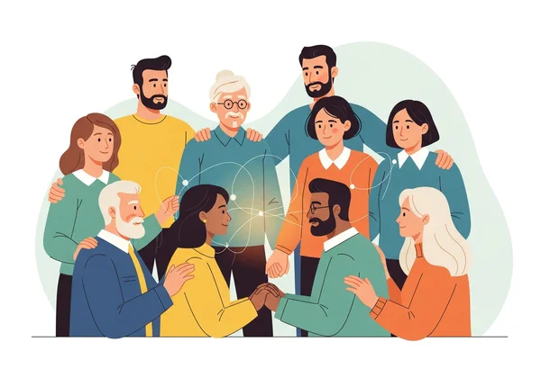 People connecting, showing empathy