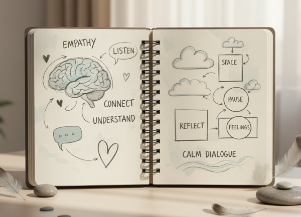 Notizbuch für stille Reflexion