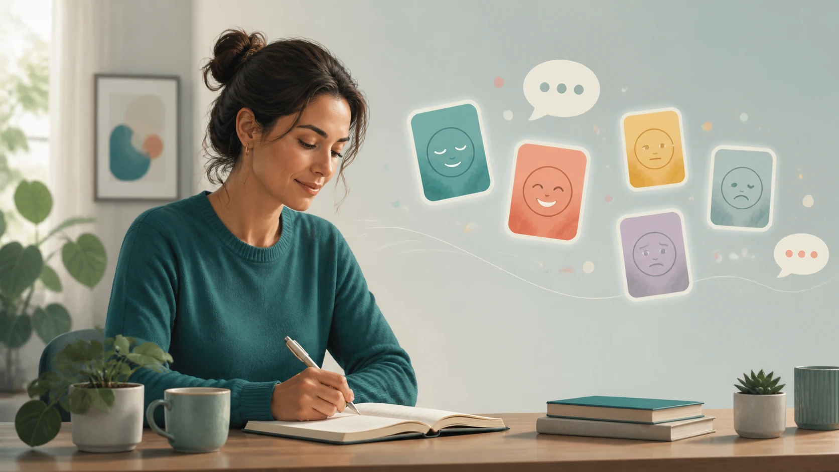Person reflecting on emotions