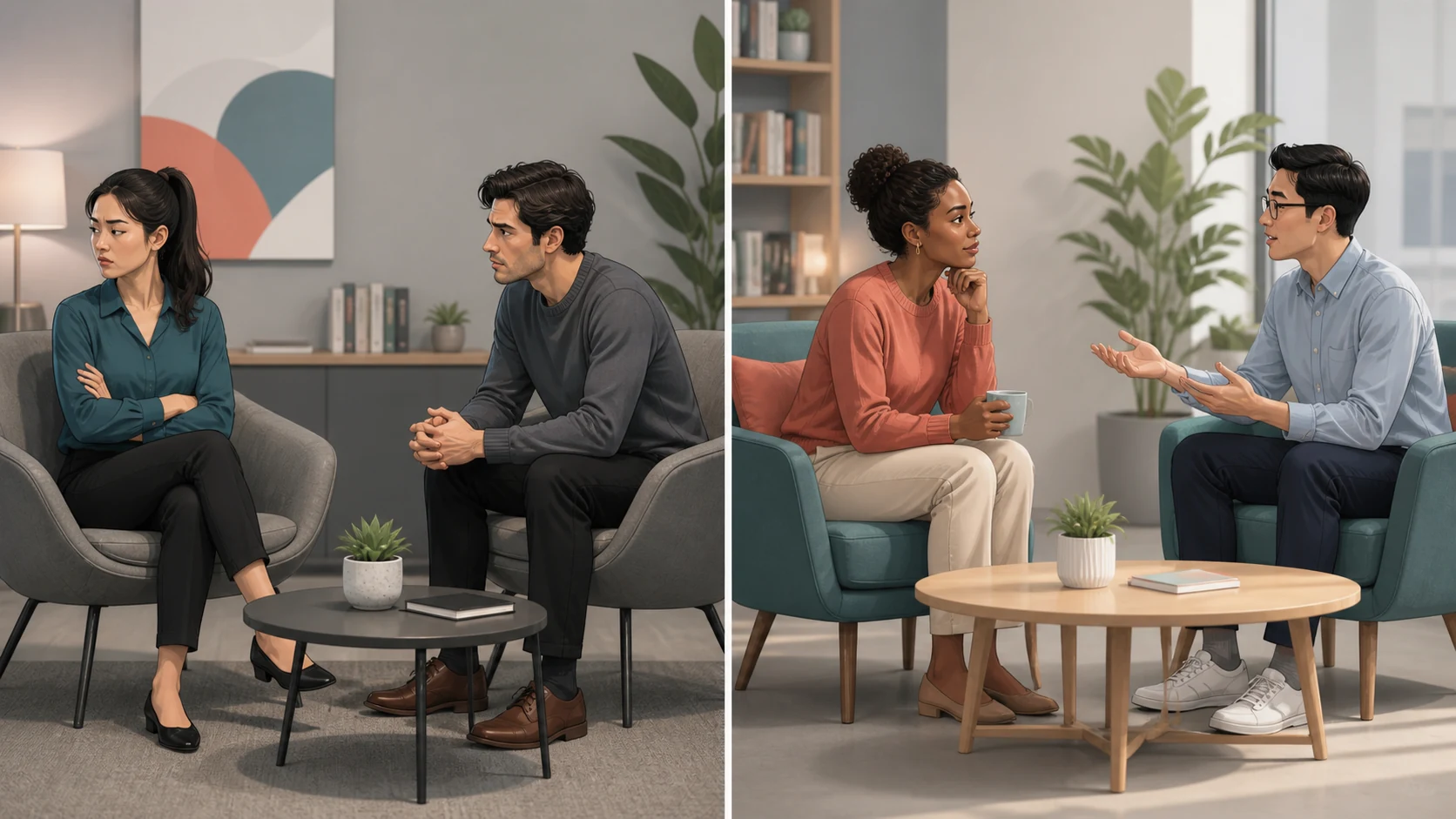 High and low EQ conversation